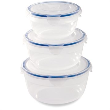 Boîtes de conservation : 3 Boîtes-saladiers ronds